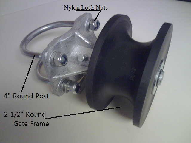 round nylon cantilever roller assembly