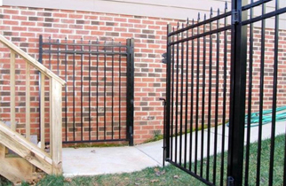 aluminum fence double gate