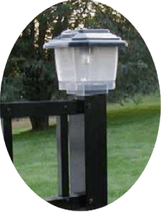 Solar Powered Lighted Post Caps for Aluminum Fencing