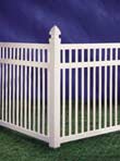 Victorian Vinyl Fence with Midrail