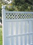 Columbia with lattice Semi Private Vinyl Fence