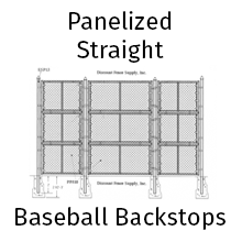 Panelized Straight Baseball Backstops