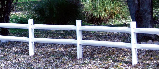 vinyl split rail fence