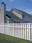 Bufftech Countess with Midrail Vinyl Fence