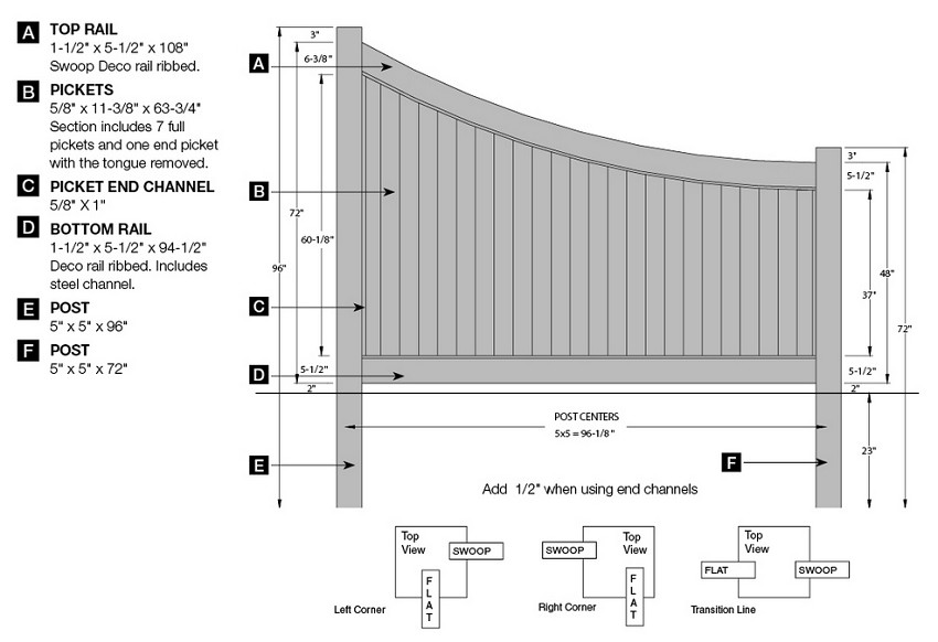 The Lexington Privacy vinyl fence offers the same tongue and groove construction with a more competitive price.