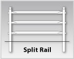 vinyl split rail fence sample