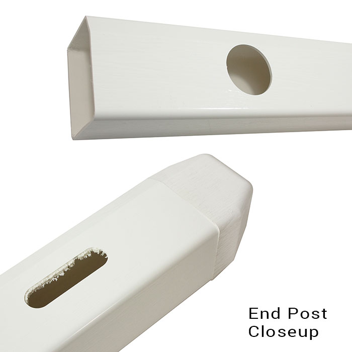 vinyl split rail end post