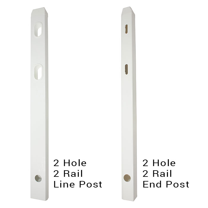 vinyl split rail posts